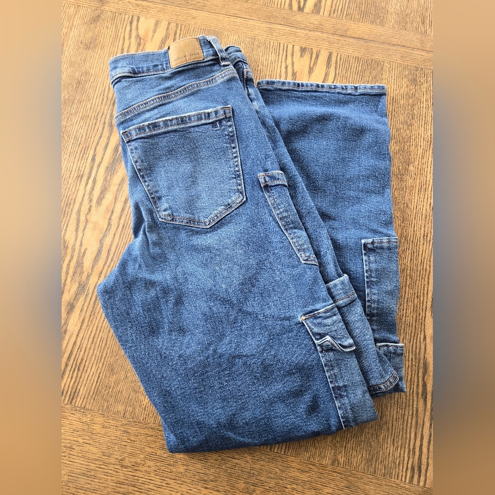 American Eagle Outfitters Stretch Cargo Super High Rise